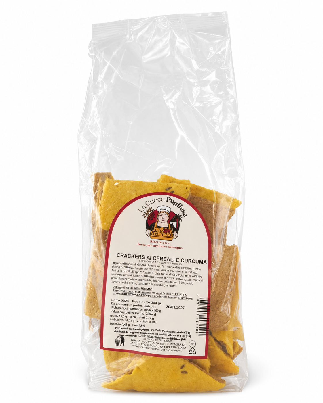 Crackers Cereali e Curcuma
