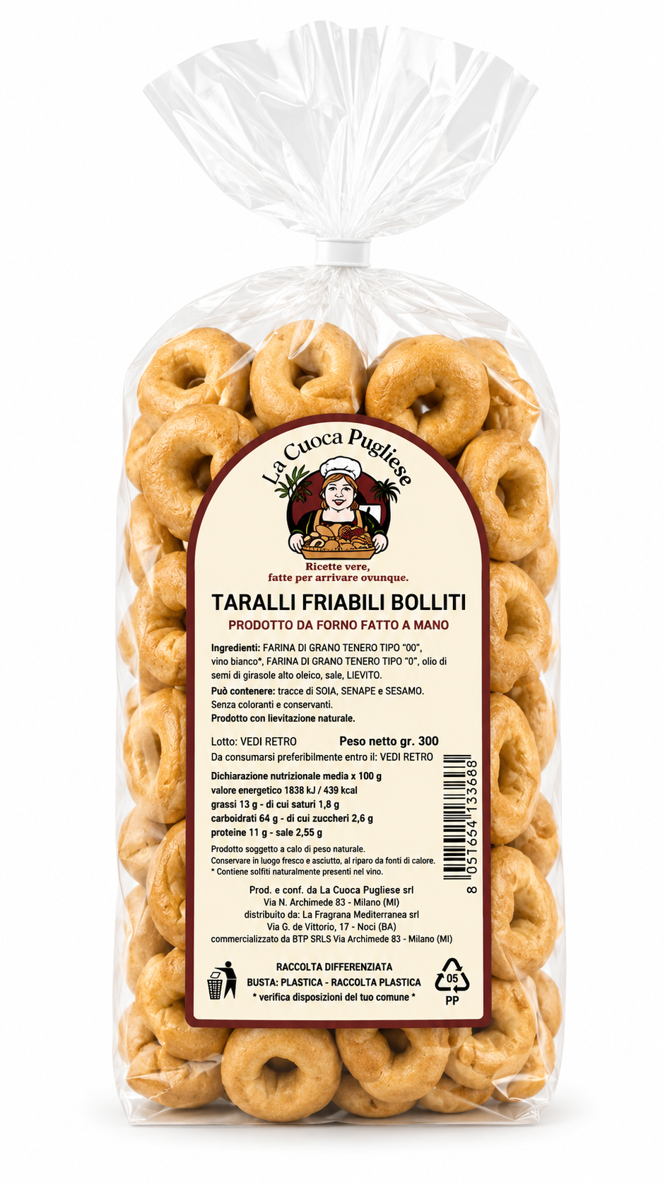 Taralli friabili bolliti